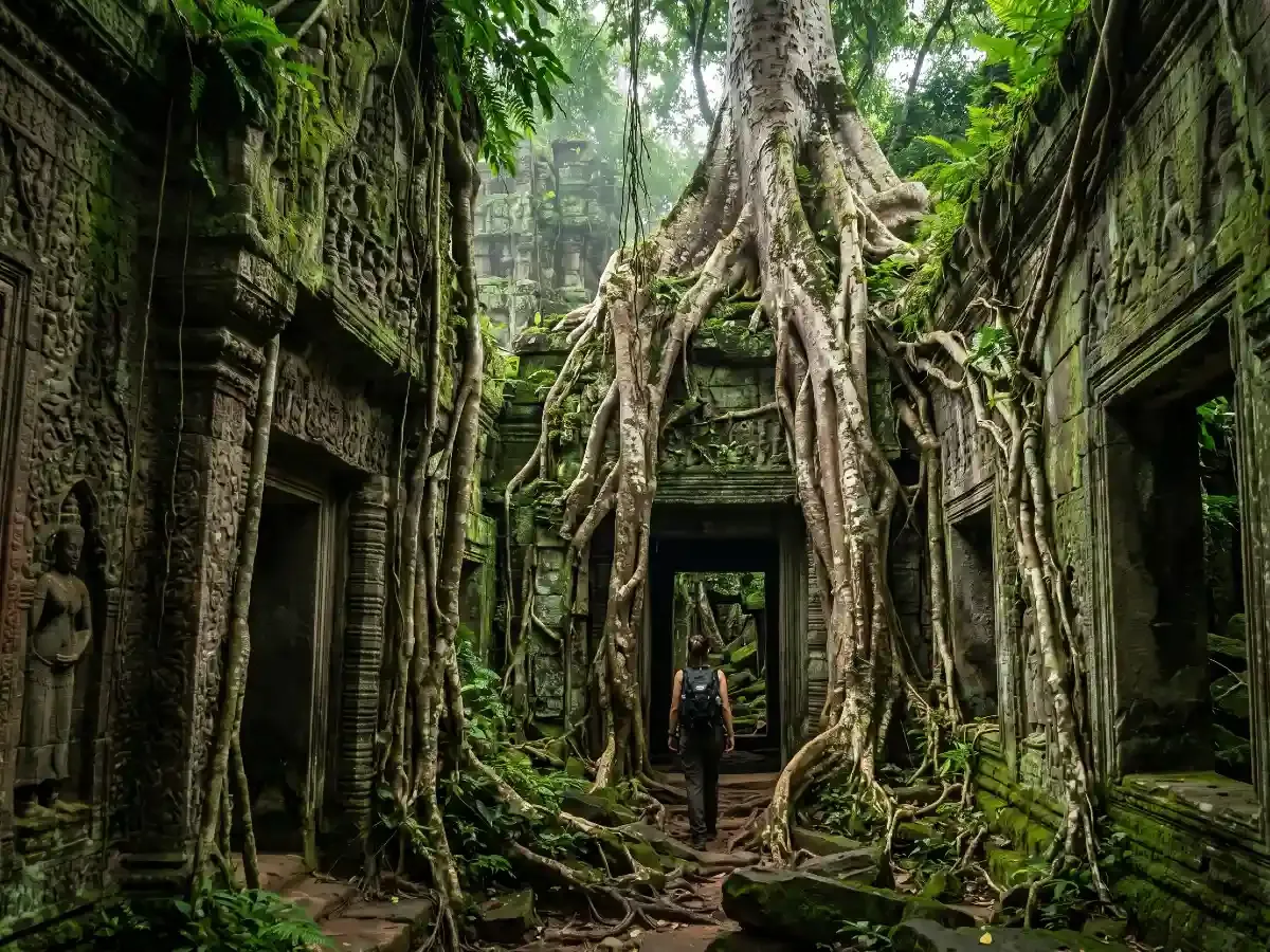 Preah Khan temple in the jungle — From Temples to the Mountain stay