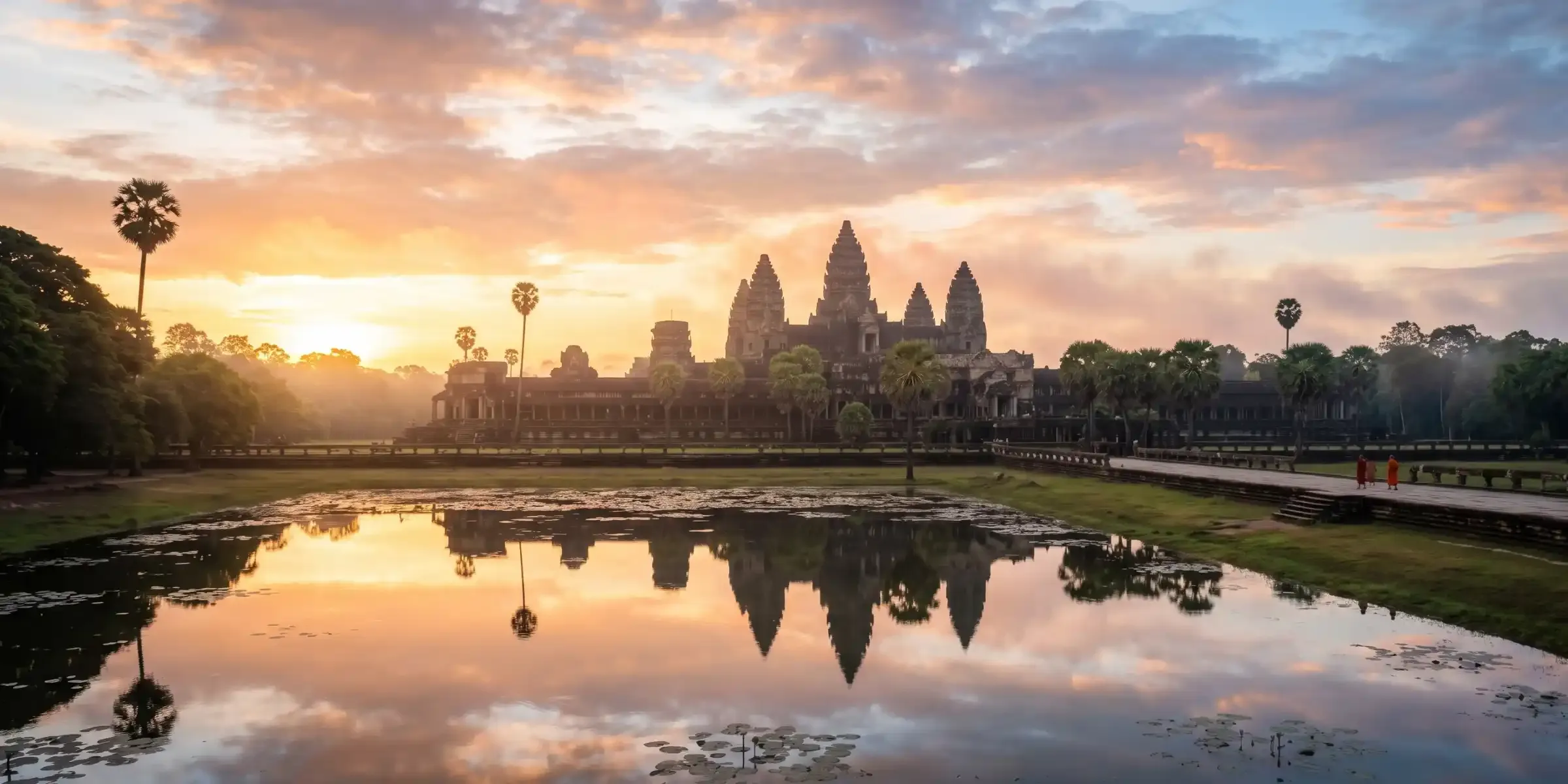 Angkor temple at sunrise in Siem Reap