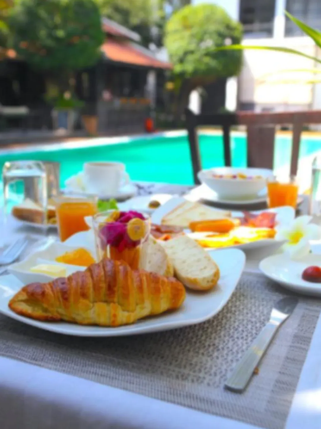 Breakfast served at Prana Hotel in Siem Reap