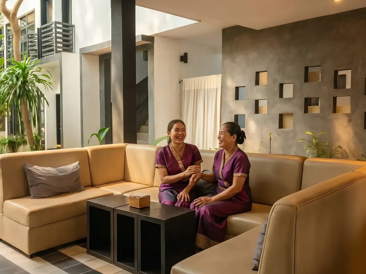 The hushed atmosphere of Prana Spa in Siem Reap