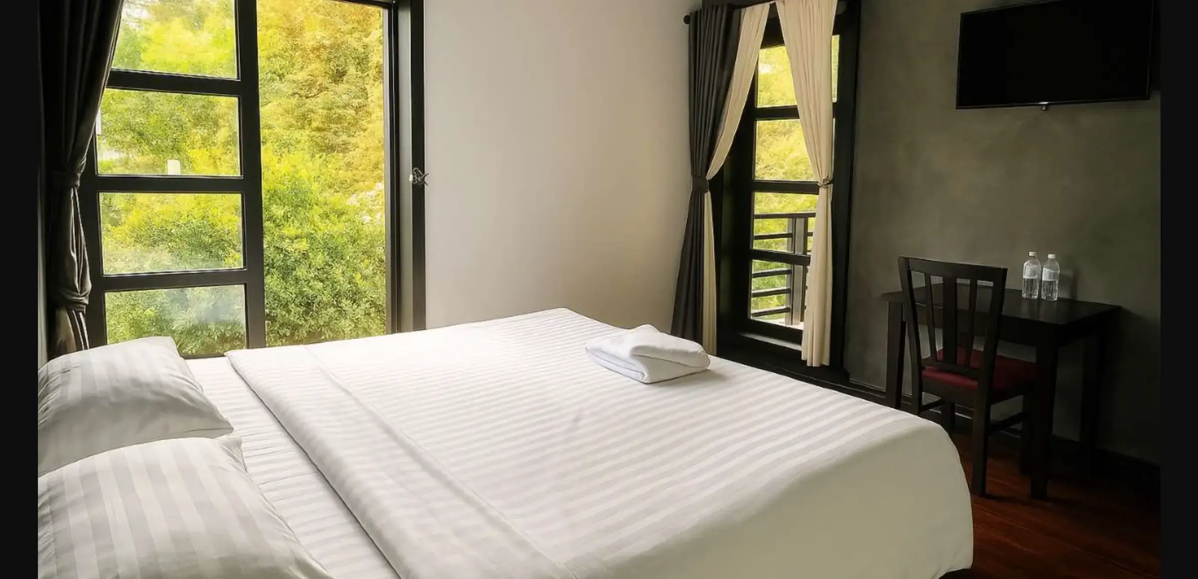Prana Hotel room in Siem Reap, bright and calming